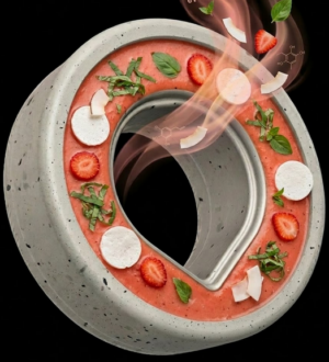 Soupe de fraises au basilic thaï