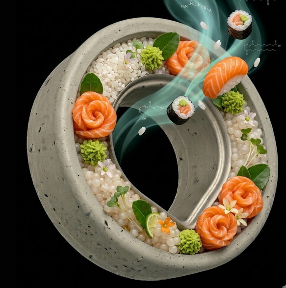 Sushi saumon & wasabi